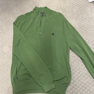 Brooks Brothers Olive Zip-Up Sweater